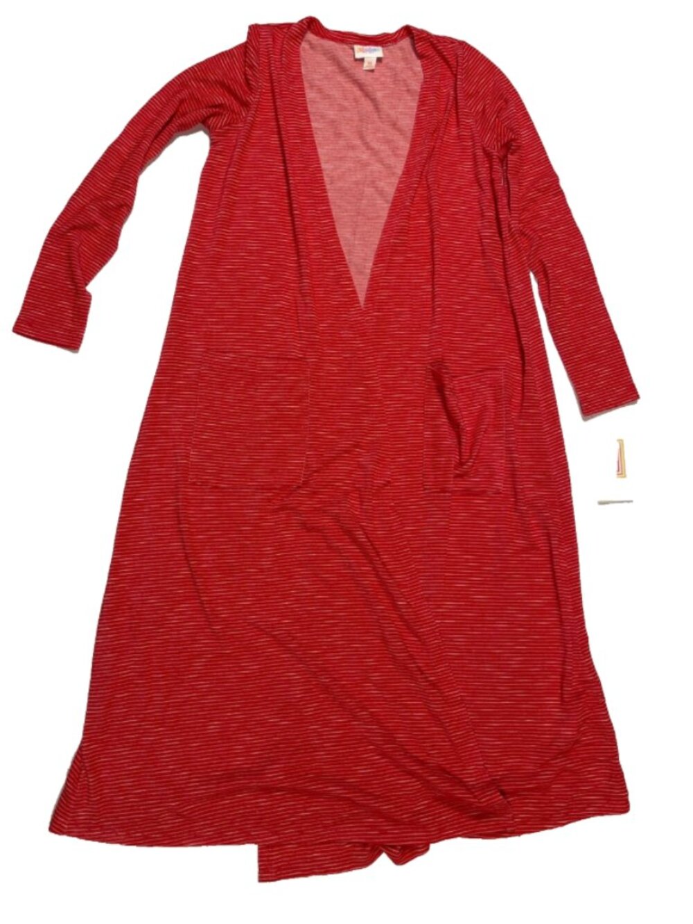 Lularoe Sarah duster sweater top cardigan NEW NWT sz. xs red with white stripes